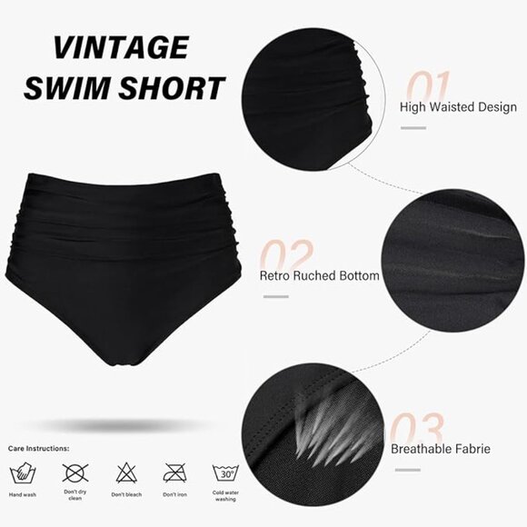 Two Piece Swimsuit for Women Black - Picture 6 of 6